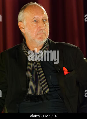 Oct. 10, 2012 - Philadelphia, Pennsylvania, U.S - PETE TOWNSHEND, a founding member of The WhoÃ‘possibly the greatest live band everÃ‘and mighty force in rock music, Pete Townshend wrote more than 100 songs for the band's 11 studio albums, including the rock operas Tommy and Quadrophenia, plus more than 100 songs for solo albums and other projects. Inducted with the band into the Rock and Roll Hall of Fame. Townshed was in Philadelphia at the University of Pennsylvania Museum of Archaeology and Anthropology promoting his new book, Who I Am A Memoir (Credit Image: © Ricky Fitchett/ZUMAPRESS.com Stock Photo
