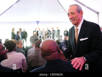 Oct. 11, 2012 - Manhattan, New York, U.S. - Former NY Governor MARIO CUOMO as Madison Square Garden celebrates great moments in the Arena's more than 130 year history with an event on Thursday, October 11, 2012 at Madison Square Park, the location of the original and second Garden arenas. (Credit Image: © Bryan Smith/ZUMAPRESS.com) Stock Photo