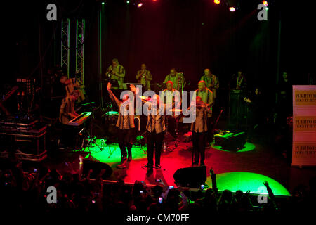 El Gran Combo de Puerto Rico, famous Puerto Rican salsa music orchestra, celebrates its 50th anniversary at Electric Brixton, London, England- Thursday, October the 18th, 2012. Stock Photo