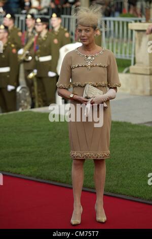 Oct. 20, 2012 - Luxembourg, Spain - HRH Princess Caroline of Hanover attend a Religious wedding of HRH Guillaume the Hereditary Grand Duke and Countess Stephanie de Lannoy at Cathedral of Notre-Dame de Luxembourg on October 20, 2012 in Luxembourg (Credit Image: © Jack Abuin/ZUMAPRESS.com) Stock Photo