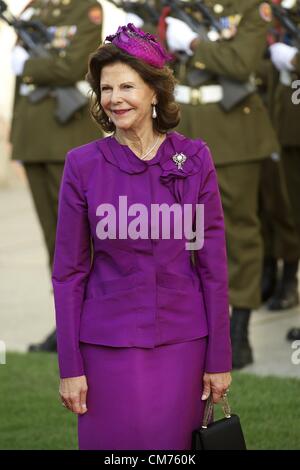 Oct. 20, 2012 - Luxembourg, Spain - HM Queen Silvia of Sweden attend a Religious wedding of HRH Guillaume the Hereditary Grand Duke and Countess Stephanie de Lannoy at Cathedral of Notre-Dame de Luxembourg on October 20, 2012 in Luxembourg (Credit Image: © Jack Abuin/ZUMAPRESS.com) Stock Photo