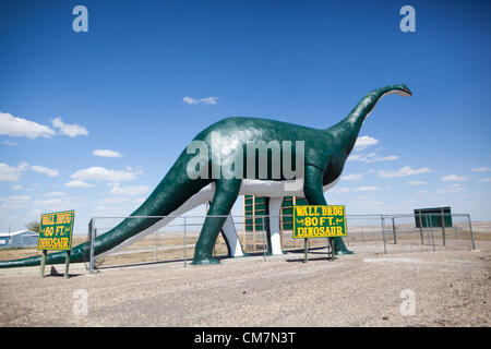 Aug. 19, 2012 - Wall, South Dakota, U.S - The famous Wall Drug Dinosaur ...