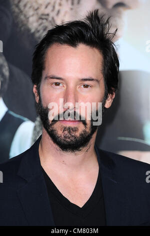 Los Angeles, USA. 24th October 2012. Keanu Reeves arriving at the film premiere of 'Cloud Atlas' in Los Angeles on October 24th 2012 Stock Photo