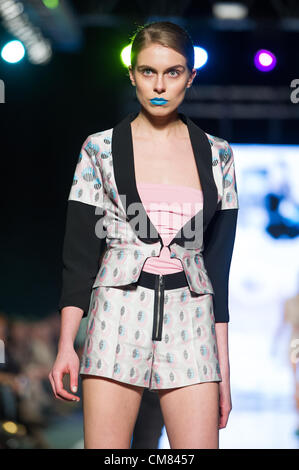 October 25, 2012 Lodz, Poland - Model on the runway during the Rina ...
