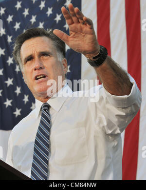 Oct. 25, 2012 - columbus, Ohio, U.S. - Republican presidential candidate MITT ROMNEY speaks during a campaign stop at Worthington Industries in Columbus, Ohio. (Credit Image: © Michael Williams/ZUMAPRESS.com) Stock Photo