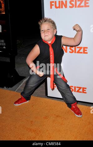 Los Angeles, USA. 25th October 2012. Jackson Nicoll at arrivals for FUN SIZE Premiere, Paramount Studios, Los Angeles, CA October 25, 2012. Photo By: Elizabeth Goodenough/Everett Collection Stock Photo