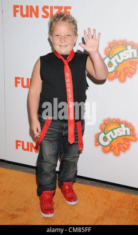 Oct. 25, 2012 - Los Angeles, California, USA - Oct 25, 2012 - Los Angeles, California, USA - Actor JACKSON NICOLL   at the 'Fun Size' Hollywood Premiere held at Paramount Studios. (Credit Image: © Paul Fenton/ZUMAPRESS.com) Stock Photo