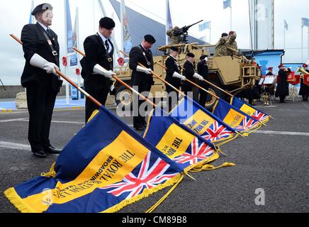 Royal British Legion standard bearers Stock Photo