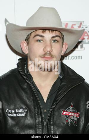 Chase Outlaw at arrivals for Professional Bull Rider Superstars at PBR Rock Bar, Miracle Mile Shops at Planet Hollywood Resort and Casino, Las Vegas, NV October 26, 2012. Photo By: James Atoa/Everett Collection/ALamy live news. USA.  Stock Photo