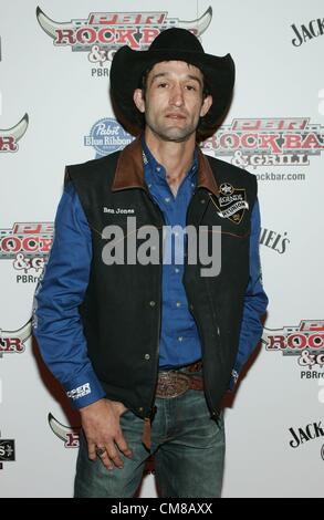 Ben Jones at arrivals for Professional Bull Rider Superstars at PBR Rock Bar, Miracle Mile Shops at Planet Hollywood Resort and Casino, Las Vegas, NV October 26, 2012. Photo By: James Atoa/Everett Collection/ALamy live news. USA.  Stock Photo