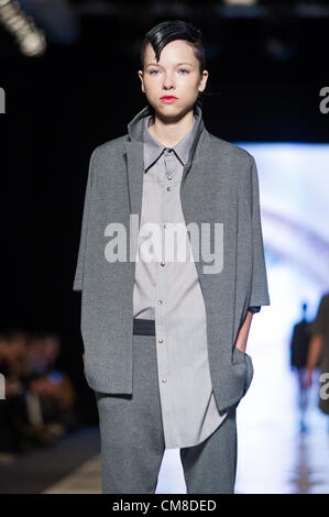 October 27, 2012 Lodz, Poland - Model on the runway during the Michal ...