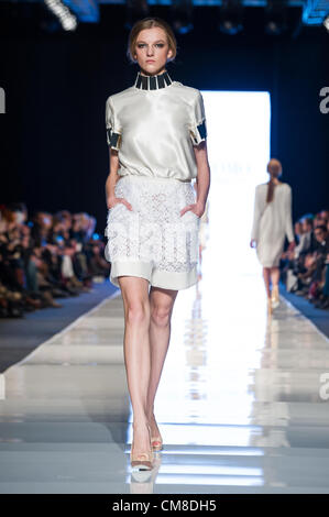 October 27, 2012 Lodz, Poland - Model on the runway during the Michal ...