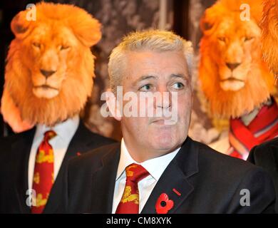 30.10.2012.  London, England, UK. British & Irish Lions 2013 Head Coach Warren Gatland at the Launch of the Thomas Pink unveils its British & Irish Lions Collection as the new Official Outfitters for the iconic rugby team at The Pink Lion, London, England on October 30. 2012. Stock Photo