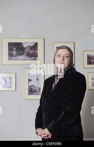 Visoko, Bosnia. 1st November 2012. Amra Babic, mayor of the Bosnian town of Visoko, 30 km north of Sarajevo, Bosnia. The 43 year-old economist becomes first hijab-wearing mayor, and possibly the only one in Europe. Stock Photo