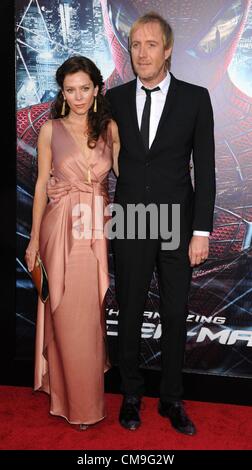 June 28, 2012 - Los Angeles, California, USA - Jun 28, 2012 - Los Angeles, California, USA - Actress ANNA FRIEL , Actor RHYS IFANS  at the 'Amazing Spider-Man' World Premiere held at the Regency Village Theater, Los Angeles. (Credit Image: © Paul Fenton/ZUMAPRESS.com) Stock Photo