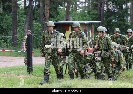 June 19, 2012 - Minsk, Russia - June 19,2012.Minsk,Belarus. Pictured: Belarus army combat training. Soldiers at the shooting range. (Credit Image: © PhotoXpress/ZUMAPRESS.com) Stock Photo