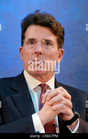 FILE - Barclays chief executive Bob Diamond has resigned with immediate effect, less than a week after the bank was fined a record £290 million for attempting to manipulate inter-bank lending rates. PHOTO: Jan. 18, 2007 - Brooklyn, New York, U.S. - ROBERT E. DIAMOND, JR, President, Barclays PLC looks on as Barclays, a global financial services company, and the Nets, of the National Basketball Association, announce a multi-faceted marketing partnership that includes the 20-year naming rights to the Barclays Center, the planned centerpiece of the Atlantic Yards development in Brooklyn at the Bro Stock Photo
