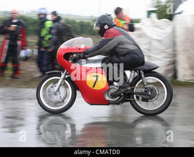 George Rogers riding in the Skerries 100 road race in Ireland Stock Photo