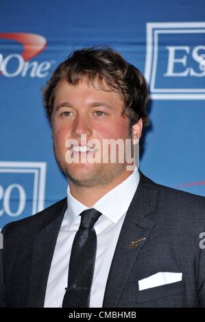 Matthew Stafford in the press room at the 17th Annual ESPY Awards