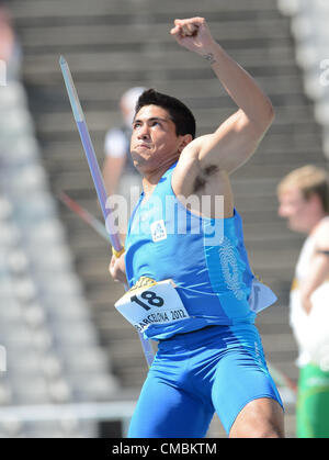 BARCELONA, Spain: Thursday 12 July 2012, Braian Toledo of Argentina in the mens javelin qualification during the morning session of day 3 of the IAAF World Junior Championships at the Estadi Olimpic de Montjuic. Photo by Roger Sedres/ImageSA Stock Photo