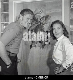 CHUCK CONNORS with wife Elizabeth Jane Riddel.Supplied by Photos inc ...