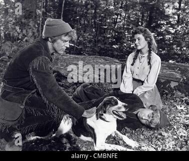 BURT LANCASTER Dianne Foster Donald MacDonald.The Kentuckian.AKA Burton Stephen Lancaster.Supplied by   Photos inc..still(Credit Image: Â© Supplied By Globe Photos Inc/Globe Photos/ZUMAPRESS.com) Stock Photo