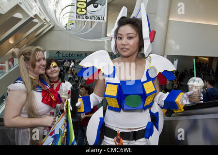 July 14, 2012 - San Diego, CA, US - Fans attending San Diego Comic-Con International 2012 dressed as their favorite characters. (Credit Image: © Daniel Knighton/ZUMAPRESS.com) Stock Photo