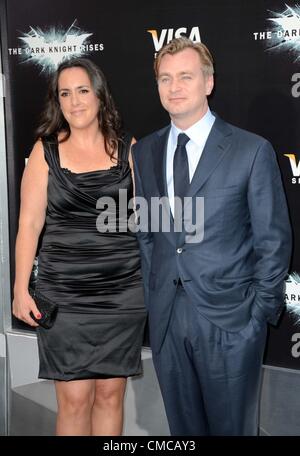 Emma Thomas, Christopher Nolan at arrivals for THE DARK KNIGHT RISES Premiere, AMC Loews Lincoln Square Theater, New York, NY July 16, 2012. Photo By: Derek Storm/Everett Collection Stock Photo