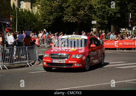 The 99th Tour de France arrived to Pau in 16 July 2012. Stock Photo