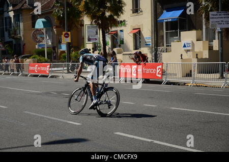 The 99th Tour de France arrived to Pau in 16 July 2012. Stock Photo