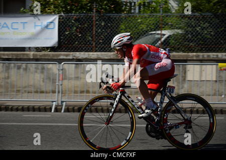 The 99th Tour de France arrived to Pau in 16 July 2012. Stock Photo