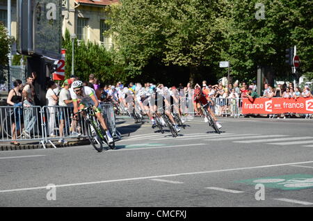 The 99th Tour de France arrived to Pau in 16 July 2012. Stock Photo