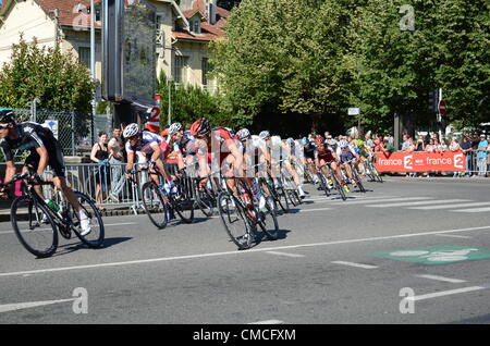 The 99th Tour de France arrived to Pau in 16 July 2012. Stock Photo