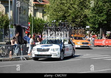 The 99th Tour de France arrived to Pau in 16 July 2012. Stock Photo