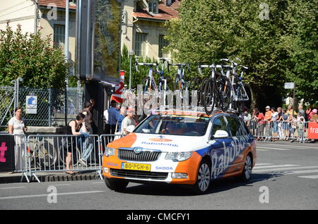 The 99th Tour de France arrived to Pau in 16 July 2012. Stock Photo