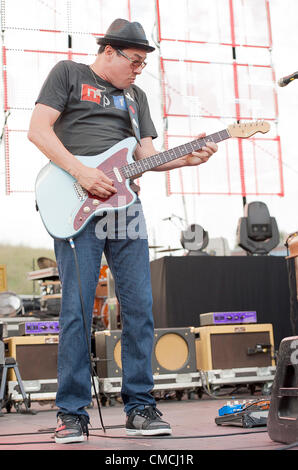 Jul. 12, 2012 - Raleigh, North Carolina; USA -  Singer / Guitarist TODD PARK MOHR of the band Big Head Todd and the Monsters performs live as part of the 2012 Last Summer on Earth Tour makes a stop at the Raleigh Amphitheatre. Copyright 2012 Jason Moore. (Credit Image: © Jason Moore/ZUMAPRESS.com) Stock Photo