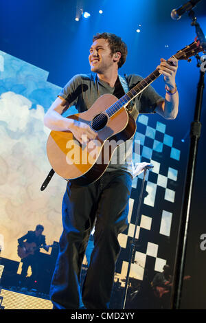 Sacramento, CA - July 21: American Idol contestants perform in American Idol Live Tour 2012 at Power Balance Pavilion in Sacramento, California on July 20, 2012 Stock Photo