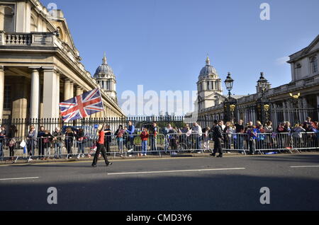 Greenwich - the Olympic Flame, London 21/07/2012 Stock Photo