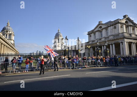 Greenwich - the Olympic Flame, London 21/07/2012 Stock Photo