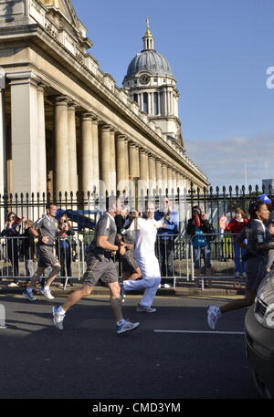 Greenwich - the Olympic Flame, London 21/07/2012 Stock Photo