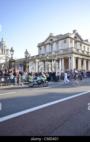 Greenwich - the Olympic Flame, London 21/07/2012 Stock Photo