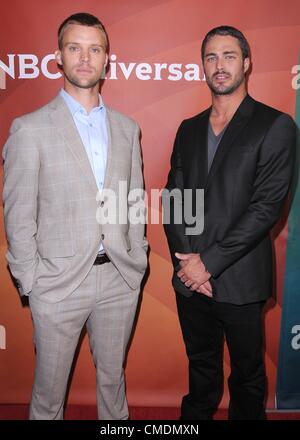 July 24, 2012 - Hollywood, California, U.S. - NBC Universal Summer Press Tour at the Beverly Hilton in Beverly Hills, CA 7/24/12   2012..JESSE SPENCER and TAYLOR KINNEY(Credit Image: Â© James Diddick/Globe Photos/ZUMAPRESS.com) Stock Photo