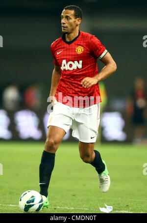 25.07.2012.  Shanghai,  China.  Manchester United versus Shanghai Shenhua in the Chevrolet Cup. Manchster United won the game by 1-0 to take the trophy, as Shinji Kagawa scored his first goal in a Manchester United shirt.     Rio Ferdinand. Stock Photo