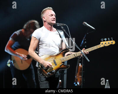 July 25, 2012 - Moscow, MOSCOW, Russia - July 25,2012. Pictured: Sting performing live in Moscow,Russia. (Credit Image: © Viktor Vasenin/PhotoXpress/ZUMAPRESS.com) Stock Photo