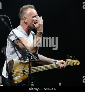 July 25, 2012 - Moscow, MOSCOW, Russia - July 25,2012. Pictured: Sting performing live in Moscow,Russia. (Credit Image: © Viktor Vasenin/PhotoXpress/ZUMAPRESS.com) Stock Photo