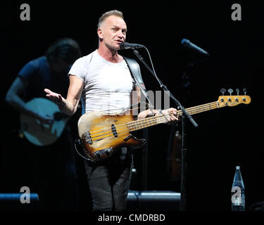 July 25, 2012 - Moscow, MOSCOW, Russia - July 25,2012. Pictured: Sting performing live in Moscow,Russia. (Credit Image: © Viktor Vasenin/PhotoXpress/ZUMAPRESS.com) Stock Photo