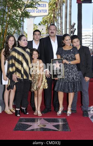 Flor Silvestre, Pepe Aguilar, Family at the induction ceremony for Star on the Hollywood Walk of Fame for Pepe Aguilar, Hollywood Boulevard, Los Angeles, CA July 26, 2012. Photo By: Michael Germana/Everett Collection Stock Photo