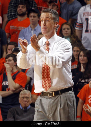 Jan. 26, 2012 - Charlottesville, Virginia, UNITED STATES - Boston College head coach Steve Donahue during the game against Virginia Saturday Feb. 26, 2012 in Charlottesville, Va. Virginia defeated Boston College 66-49. (Credit Image: © Andrew Shurtleff/ZUMAPRESS.com) Stock Photo