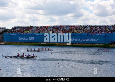 28.07.2012 Dorney Lake, England. General Views from day 1 of the Olympic Regatta. Stock Photo