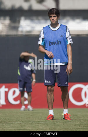 July 31, 2012 - Los Angeles, California, USA - Kaka of Real Madrid during their training session at the UCLA campus in Los Angeles, California, Tuesday, 31 July 2012.  Real Madrid will play the Los Angeles Galaxy on Thursday, 2 August 2012 at the Home Depot Center. (Credit Image: © Ariana Ruiz/Prensa Internacional/ZUMAPRESS.com) Stock Photo